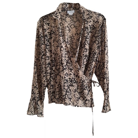 LOFT Tops - Vintage silk wrap blouse